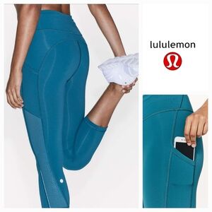 Lululemon Ready To Race Laser Cut 21" Crop Legging in Deep Cove 4